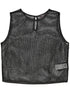 sequinned open-knit top